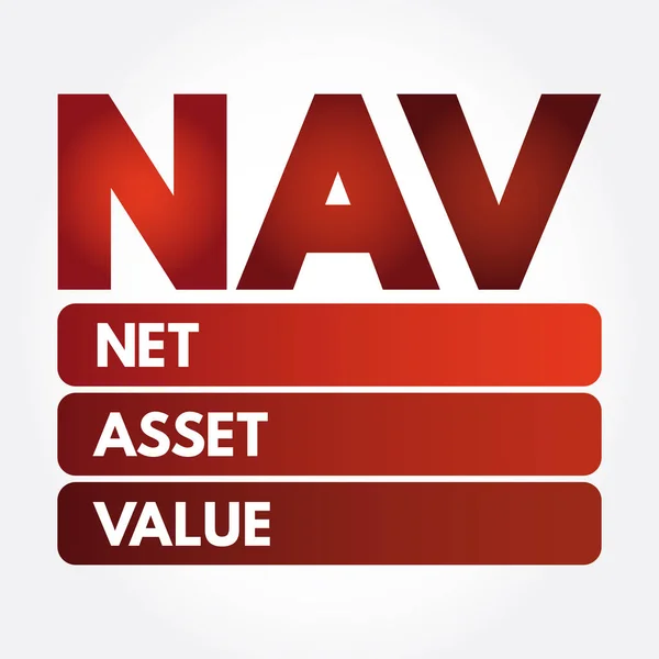 Nav - Netto-activawaarde acroniem — Stockvector