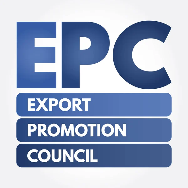 Epc Export Promotion Council Acronym Business Concept Background Stock