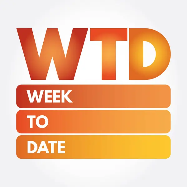 Wtd - Vecka till datum akronym — Stock vektor