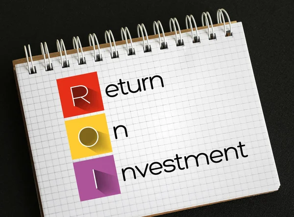 ROI - Rendimiento de las siglas de inversión —  Fotos de Stock