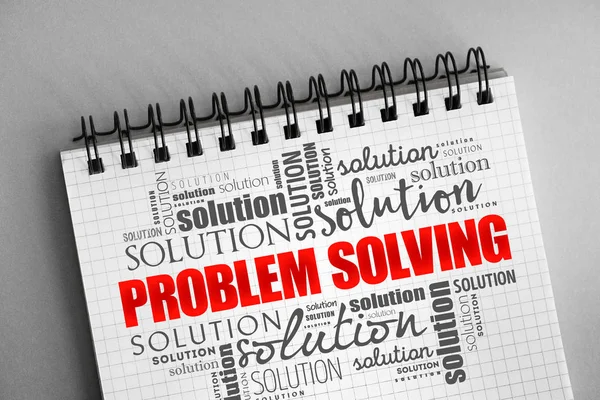 Problem solving aid word cloud collage — Stock Photo, Image