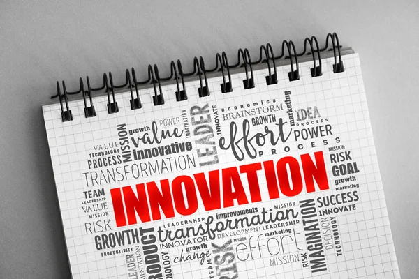 Innovation word cloud collage — Stockfoto