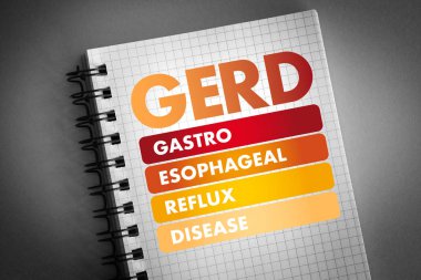 GERD - Gastroesophageal Reflux Disease acronym clipart