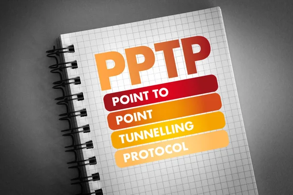 PPTP - Point to Point Tunnelling Protocol acronym — Stock Photo, Image