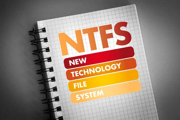 NTFS - Acronyme du système de fichiers des nouvelles technologies — Photo