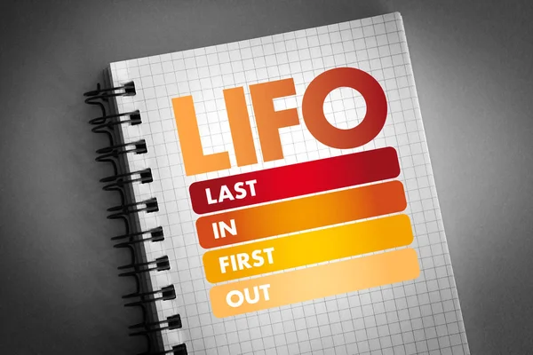 LIFO - Last In First Out acronimo — Foto Stock