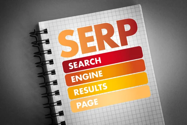 Serp-Search Engine Results Page acronym — 图库照片