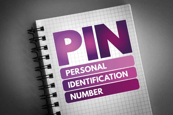 PIN - Número de identificación personal acrónimo —  Fotos de Stock