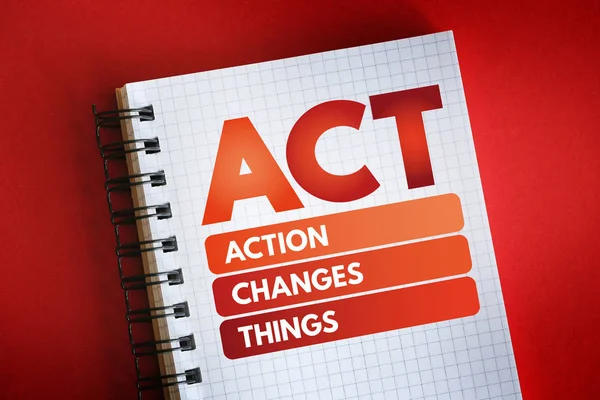 ACT - Action Changes Things acronym — Stock Photo, Image