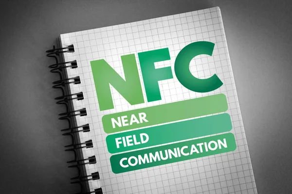 NFC - Akronim Near Field Communication — Stok Foto
