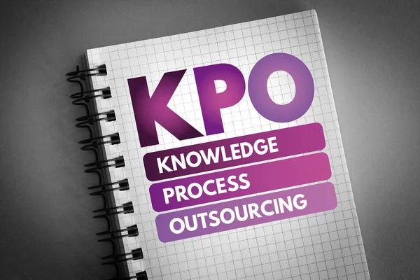 KPO - Аутсорсинг процессов знаний акроним — стоковое фото