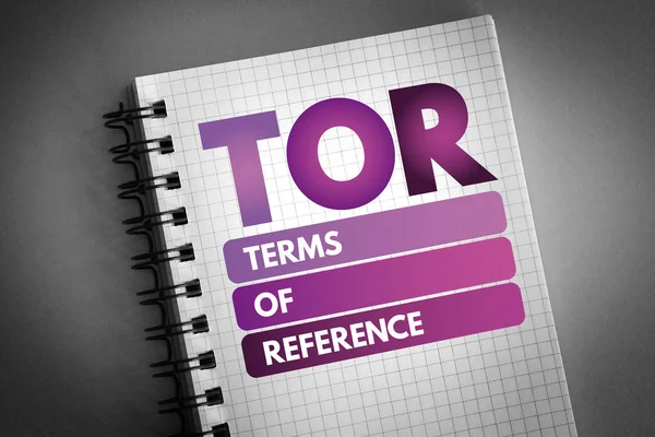TOR - Terms of Reference acronym — Stock Photo, Image