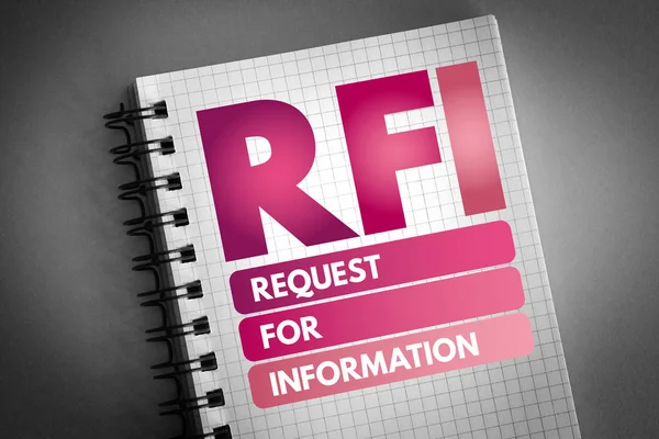 RFI - Permintaan untuk akronim informasi — Stok Foto