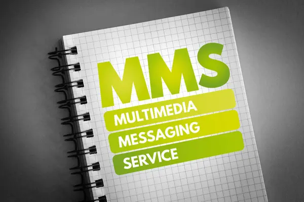 MMS - Multimedia Messaging Service acronym — Stock Photo, Image