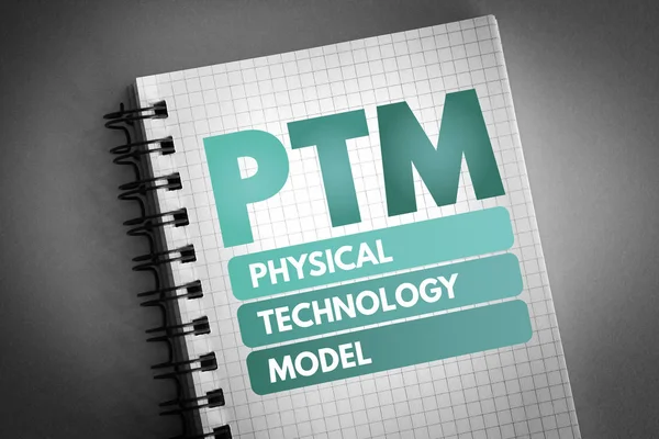 PTM - Physical Technology Model acronym — Stock Photo, Image