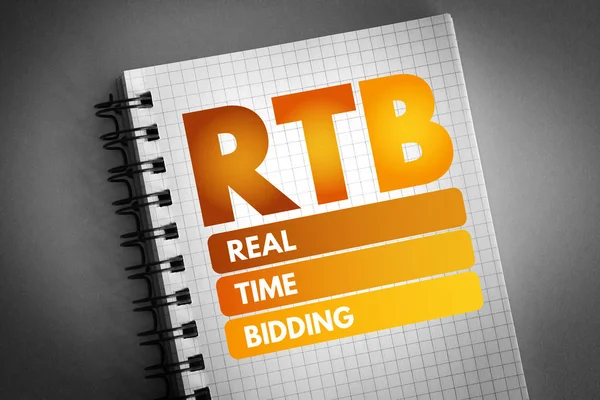 Rtb - Gerçek zamanlı teklif kısaltması — Stok fotoğraf