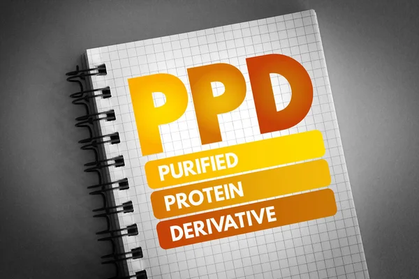 Ppd - 정제 된 단백질 유도체 약어 — 스톡 사진