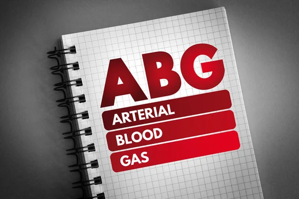 ABG - Acrónimo de gases arteriales en sangre — Foto de Stock