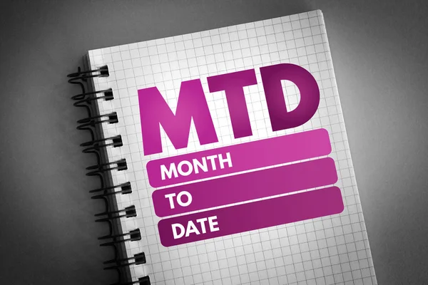 Mtd - Meziměsíční akronym — Stock fotografie