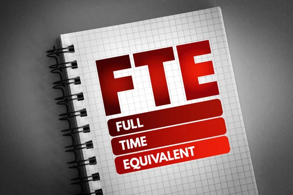 FTE - Full Time Equivalent acronym — Stock Photo, Image