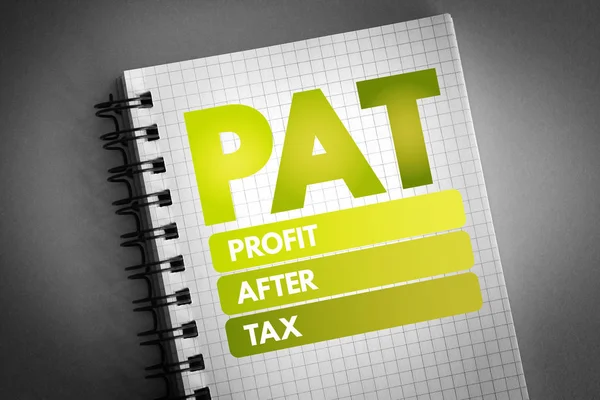 PAT - Profit After Tax acronym — Stock Photo, Image