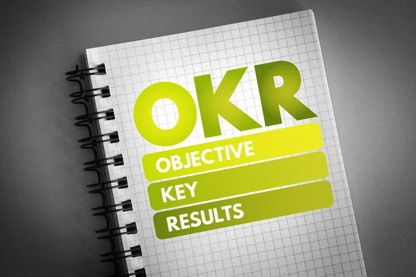 OKR - Objetivo Principales resultados acrónimo — Foto de Stock