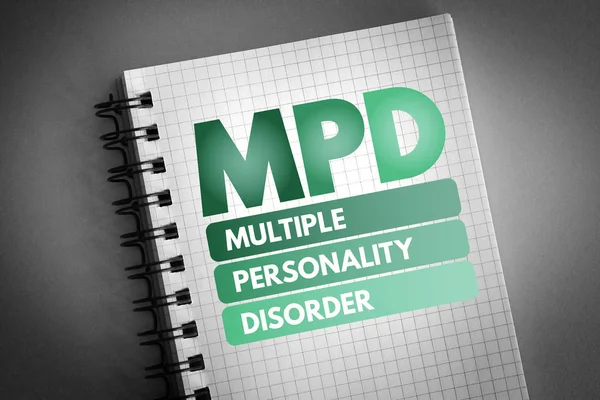 MPD - Multiple Personality Disorder acronym — Stock Photo, Image