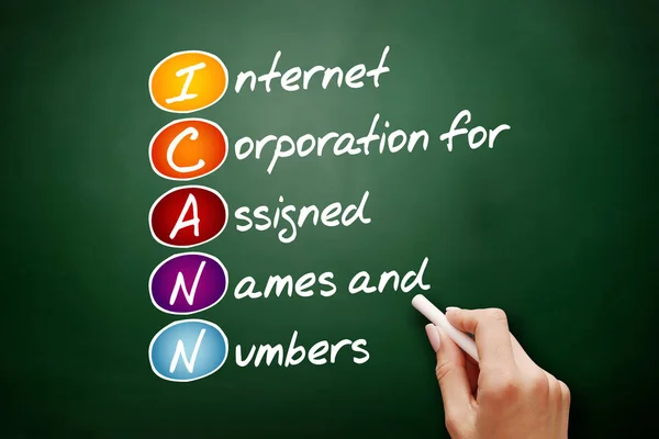 Acrónimo de ICANN, technology concept background —  Fotos de Stock