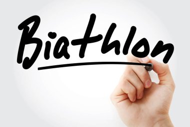 Biatlon marker ile yazma el