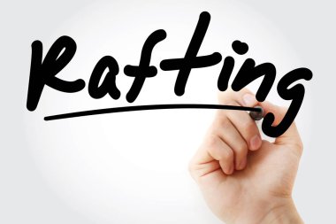 Rafting marker ile yazma el