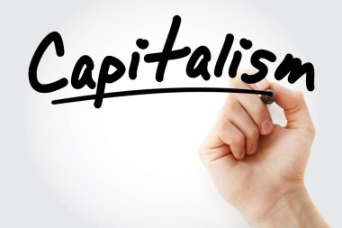 Kapitalizm marker ile yazma el