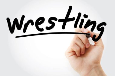 Güreş marker ile yazma el