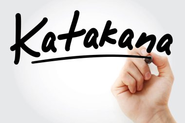 Katakana marker ile yazma el