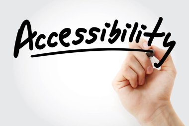 Erişilebilirlik marker ile yazma el