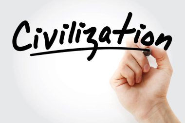 Medeniyet marker ile yazma el