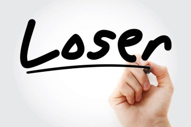 El kaybeden marker ile yazma