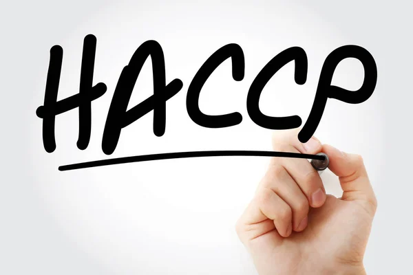 Escritura a mano HACCP con marcador — Foto de Stock