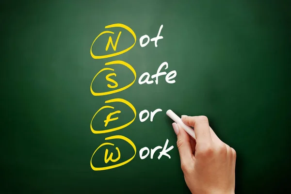 NSFW-inte säkert för arbete akronym — Stockfoto