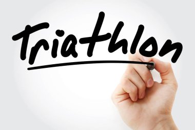 El triatlon marker ile yazma