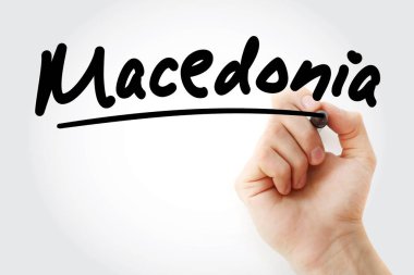 Makedonya marker ile yazma el