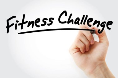 El işareti ile fitness meydan okuma yazma