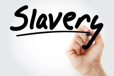 Kölelik marker ile yazma el