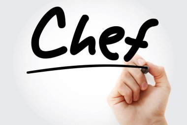 El yazma Şef marker ile