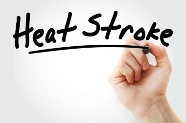 Güneş çarpması marker ile yazma el