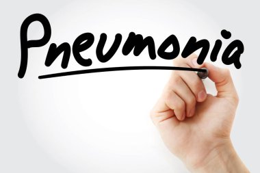 Pnömoni marker ile yazma el