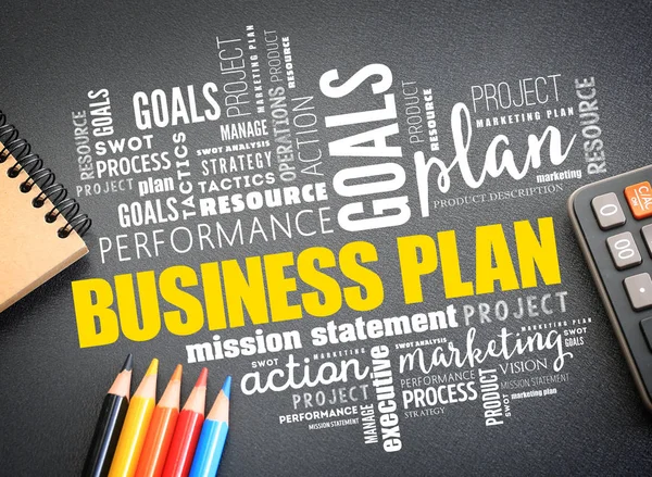 Business Plan word cloud collage — Stockfoto