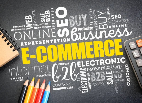 E-Commerce Word Cloud Collage — Stockfoto
