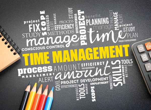 Time Management word cloud collage — Stock Photo, Image