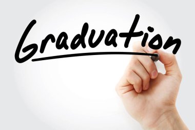 İşaretli el yazısı mezuniyeti