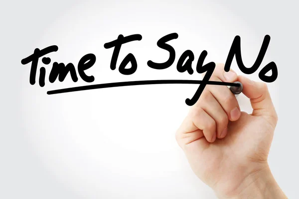Hand writing Time To Say No with marker — Stock Photo, Image